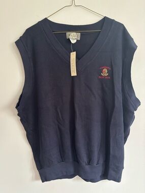 Vintage Toronto Blue Jays Dark Blue Sweater Vest Embroidered Logo Bulletin XL